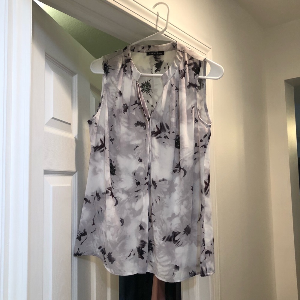Patterned button up tank